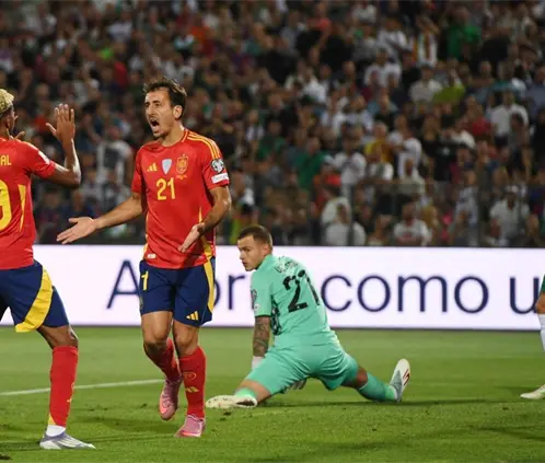 Bulgaria recibe a España este jueves 4 de septiembre a las 12:45 pm (CDMX) en el estadio Nacional Vasil Levski, por la primera jornada de las Eliminatorias UEFA al Mundial de la FIFA 2026. Bulgaria recibe a España este jueves 4 de septiembre a las 12:45 pm (CDMX) en el estadio Nacional Vasil Levski, por la primera jornada de las Eliminatorias UEFA al Mundial de la FIFA 2026.