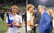 Sergio Canales se distrae de su lesión en el Clásico Estudiantil ONEFA Sergio Canales se distrae de su lesión en el Clásico Estudiantil ONEFA