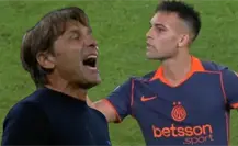 VIDEO | Lautaro Martínez y Antonio Conte tienen picante discusión en el Napoli vs Inter