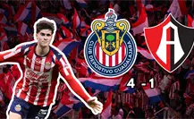 Chivas destroza al Atlas en el Clásico Tapatío y sueña con Liguilla directa en el Apertura 2025