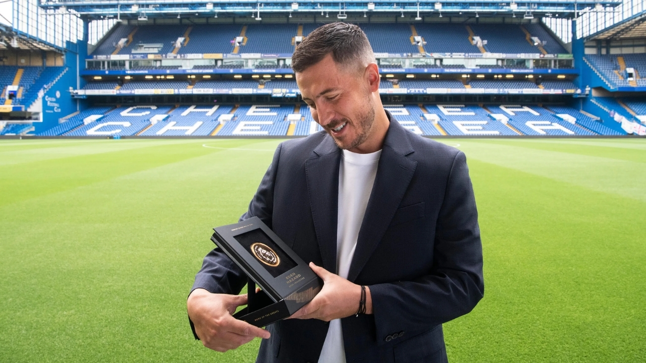 Eden Hazard casi llora al entrar al Salón de la Fama de la Premier League (Foto: Premier League)