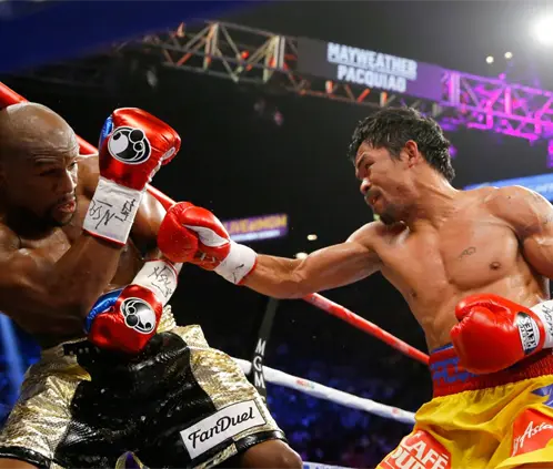 11 años después se podría dar la segunda edición del combate Mayweather vs Pacquiao (Getty Images)