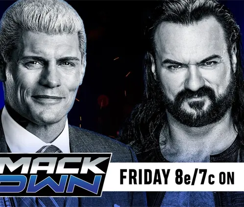 Cody Rhodes y Drew McIntyre se verán las caras en SmackDown antes de su luchar en Saturday Nights Main Event. @WWE