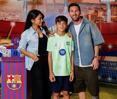 Thiago Messi celebró su cumpleaños con temática del Barcelona (antonelaroccuzzo Instagram) Thiago Messi celebró su cumpleaños con temática del Barcelona (antonelaroccuzzo Instagram)
