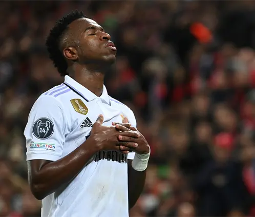 Vinicius Junior, la pesadilla de Anfield que aterra a Liverpool (Photo by Michael Regan/Getty Images) Vinicius Junior, la pesadilla de Anfield que aterra a Liverpool (Photo by Michael Regan/Getty Images)