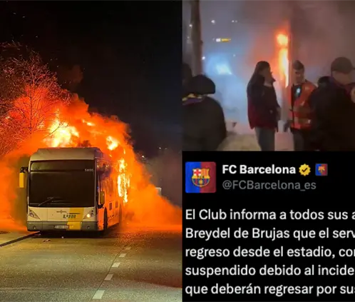 Barcelona abandona a sus aficionados en Bélgica tras incidente con el transporte. X. Barcelona abandona a sus aficionados en Bélgica tras incidente con el transporte. X.