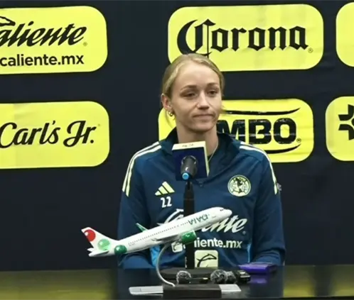 Sarah Luebbert lanza contundente mensaje previo a la semifinal ante Chivas (Captura de pantalla Club América) Sarah Luebbert lanza contundente mensaje previo a la semifinal ante Chivas (Captura de pantalla Club América)