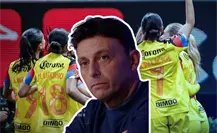 Ángel Villacampa lanza dardo a Antonio Contreras después de la victoria del América Femenil