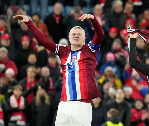 Noruega clasifica al Mundial 2026 después de 28 años ausente  (Photo by Marius Nordnes / Nordnes Foto/Getty Images)