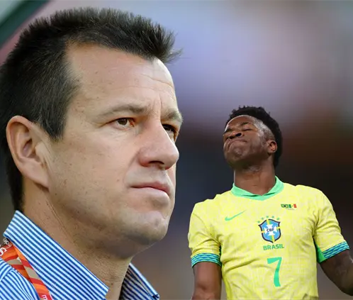 Dunga criticó las actitudes de Vinicius ante los aficionados del Real Madrid y la Selección de Brasil (Getty Images)