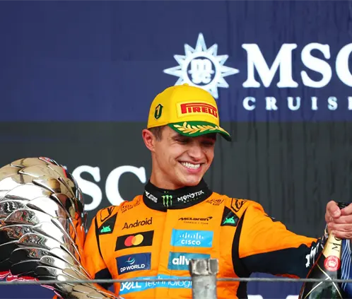 En el Gran Premio de Las Vegas, Lando Norris empatará el récord de David Coulthard como el piloto con más carreras en McLaren (Getty Images)