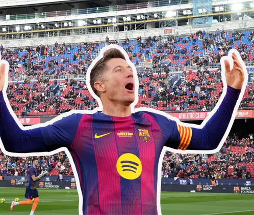 Robert Lewandoski anota el primer gol del Barcelona en su regreso al Camp Nou (Getty Images- Canva) Robert Lewandoski anota el primer gol del Barcelona en su regreso al Camp Nou (Getty Images- Canva)