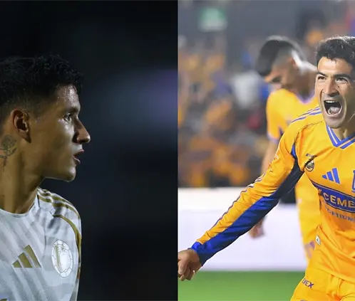 Uriel Antuna y Nico Ibáñez podrían dejar a Tigres para reforzar a León para el Clausura 2026. Getty Images