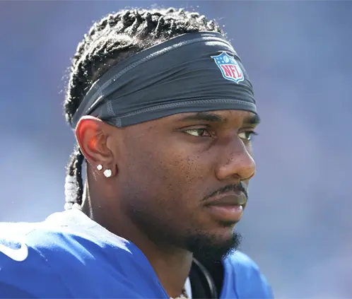 Malik Nabers estalla y acusa a Giants tras dura caída en Detroit  (Photo by Al Bello/Getty Images)