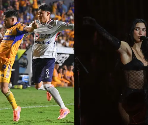 Dua Lipa podría asistir a la Semifinal Cruz Azul vs. Tigres, al coincidir con sus conciertos en Ciudad de México. Getty Images y @DUALIPA Dua Lipa podría asistir a la Semifinal Cruz Azul vs. Tigres, al coincidir con sus conciertos en Ciudad de México. Getty Images y @DUALIPA