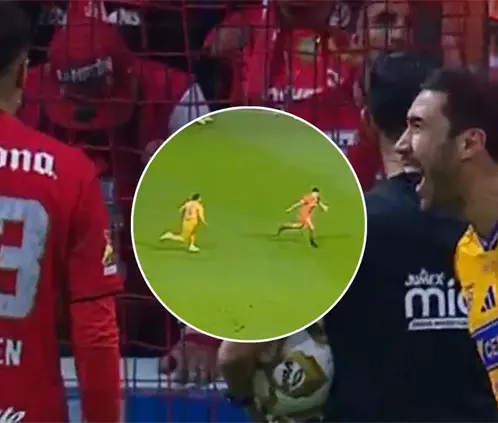Juan Pablo Vigón marcó su penal en la tanda para Tigres. (Foto: Captura Transmisión Toluca vs Tigres) Juan Pablo Vigón marcó su penal en la tanda para Tigres. (Foto: Captura Transmisión Toluca vs Tigres)
