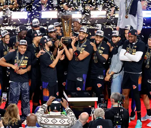 Los Knicks ganaron casi 500mil dólares por jugador tras llevarse la NBA Cup (Getty Images)